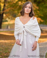 BRIDE bolero, robes, garter WEDDING BOLERO & SHRUGS Ivory Wedding bolero long sleeve Shrug Women Wedding, Wedding dress Topper, Bridal Sweater Coverup, Jacket for Bride,  Bridal Blouse Bridal Shrug 26