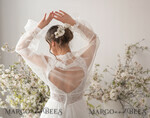 BRIDE bolero, robes, garter WEDDING BOLERO & SHRUGS Wedding Bolero Long Sleeve, Puff Sleeve Mesh Shrug, Shrug Women Wedding, Bridal Puff  Sleeve Coverup, Blouse for Bride,  Bridal Blouse Shrug, Blouse for bride12