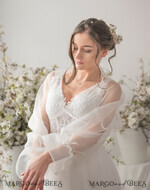 BRIDE bolero, robes, garter WEDDING BOLERO & SHRUGS Wedding Bolero Long Sleeve, Puff Sleeve Mesh Shrug, Shrug Women Wedding, Bridal Puff  Sleeve Coverup, Blouse for Bride,  Bridal Blouse Shrug, Blouse for bride12