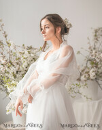 BRIDE bolero, robes, garter WEDDING BOLERO & SHRUGS Wedding Bolero Long Sleeve, Puff Sleeve Mesh Shrug, Shrug Women Wedding, Bridal Puff  Sleeve Coverup, Blouse for Bride,  Bridal Blouse Shrug, Blouse for bride12