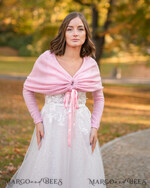 BRIDE bolero, robes, garter WEDDING BOLERO & SHRUGS Blush Wedding bolero long sleeve Shrug Women Wedding, Wedding dress Topper, Bridal Sweater Coverup, Jacket for Bride,  Bridal Blouse Bridal Shrug 6