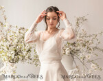 BRIDE bolero, robes, garter WEDDING BOLERO & SHRUGS Wedding Bolero Long Sleeve, Puff Sleeve Mesh Shrug,  Wedding Shrug bishop sleeve Women, Bridal Puff  Sleeve Coverup, Blouse for Bride,  Bridal Capelet, Wedding Dress Topper12