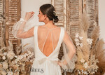 BRIDE bolero, robes, garter WEDDING BOLERO & SHRUGS Wedding Bolero Long Sleeve, Wedding Puff Sleeve Mesh Shrug, Bridal Bishop sleeved wedding Coverup, Blouse for Bride,  Bridal Capelet mesh39