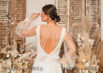BRIDE bolero, robes, garter WEDDING BOLERO & SHRUGS Wedding Bolero Long Sleeve, Wedding Puff Sleeve Mesh Shrug, Bridal Bishop sleeved wedding Coverup, Blouse for Bride,  Bridal Capelet mesh39