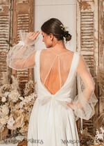 BRIDE bolero, robes, garter WEDDING BOLERO & SHRUGS Wedding Bolero Long Sleeve, Wedding Puff Sleeve Mesh Shrug, Bridal Bishop sleeved wedding Coverup, Blouse for Bride,  Bridal Capelet mesh39