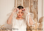 BRIDE bolero, robes, garter WEDDING BOLERO & SHRUGS Wedding Bolero Long Sleeve, Wedding Puff Sleeve Mesh Shrug, Bridal Bishop sleeved wedding Coverup, Blouse for Bride,  Bridal Capelet mesh39