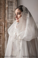 BRIDE bolero, robes, garter WEDDING BOLERO & SHRUGS Lace  Bridal wedding Coverup,  Wedding Dress Topper, Bridal Capelet10