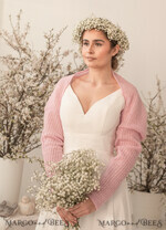 BRIDE bolero, robes, garter WEDDING BOLERO & SHRUGS Pink Wedding bolero  Shrug Women Wedding, Bridal Sweater Cover, Jacket for Bride,  Bridal Blouse Bridal Shrug 4