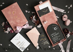 WEDDING INVITATIONS Invitations for VIP/ boxed Invites for Parents Arch Acrylic  Wedding Invitations in velvet box, Black Plexi Glamour Wedding Invitation Suite Luxury Box, Moon Stars Elegant Velvet Wedding Cards34
