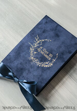 WEDDING INVITATIONS Invitations for VIP/ boxed Invites for Parents Vip Navy Blue Gold Foil Wedding Invitations in velvet box, Plexi Glamour Wedding Invitation Suite Luxury Box, Romantic Velvet Wedding Cards, Bespoke Golden Invites29