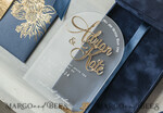 WEDDING INVITATIONS Invitations for VIP/ boxed Invites for Parents Vip Navy Blue Gold Foil Wedding Invitations in velvet box, Plexi Glamour Wedding Invitation Suite Luxury Box, Romantic Velvet Wedding Cards, Bespoke Golden Invites29