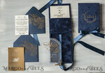 WEDDING INVITATIONS Invitations for VIP/ boxed Invites for Parents Vip Navy Blue Gold Foil Wedding Invitations in velvet box, Plexi Glamour Wedding Invitation Suite Luxury Box, Romantic Velvet Wedding Cards, Bespoke Golden Invites29