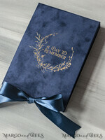WEDDING INVITATIONS Invitations for VIP/ boxed Invites for Parents Vip Navy Blue Gold Foil Wedding Invitations in velvet box, Plexi Glamour Wedding Invitation Suite Luxury Box, Romantic Velvet Wedding Cards, Bespoke Golden Invites29
