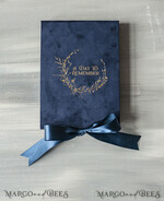 WEDDING INVITATIONS Invitations for VIP/ boxed Invites for Parents Vip Navy Blue Gold Foil Wedding Invitations in velvet box, Plexi Glamour Wedding Invitation Suite Luxury Box, Romantic Velvet Wedding Cards, Bespoke Golden Invites29