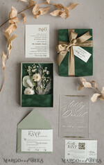 WEDDING INVITATIONS Invitations for VIP/ boxed Invites for Parents Natural Dried Flowers Wedding Invitations in velvet box, Plexi Glamour Boxed Wedding Invitation Suite Luxury, Romantic Velvet Wedding Cards, Bespoke Golden Invites27