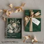 WEDDING INVITATIONS Invitations for VIP/ boxed Invites for Parents Natural Dried Flowers Wedding Invitations in velvet box, Plexi Glamour Boxed Wedding Invitation Suite Luxury, Romantic Velvet Wedding Cards, Bespoke Golden Invites27