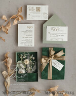 WEDDING INVITATIONS Invitations for VIP/ boxed Invites for Parents Natural Dried Flowers Wedding Invitations in velvet box, Plexi Glamour Boxed Wedding Invitation Suite Luxury, Romantic Velvet Wedding Cards, Bespoke Golden Invites27