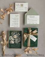 WEDDING INVITATIONS Invitations for VIP/ boxed Invites for Parents Natural Dried Flowers Wedding Invitations in velvet box, Plexi Glamour Boxed Wedding Invitation Suite Luxury, Romantic Velvet Wedding Cards, Bespoke Golden Invites27