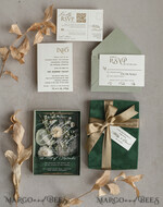 WEDDING INVITATIONS Invitations for VIP/ boxed Invites for Parents Natural Dried Flowers Wedding Invitations in velvet box, Plexi Glamour Boxed Wedding Invitation Suite Luxury, Romantic Velvet Wedding Cards, Bespoke Golden Invites27