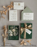 WEDDING INVITATIONS Invitations for VIP/ boxed Invites for Parents Natural Dried Flowers Wedding Invitations in velvet box, Plexi Glamour Boxed Wedding Invitation Suite Luxury, Romantic Velvet Wedding Cards, Bespoke Golden Invites27
