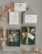 WEDDING INVITATIONS Invitations for VIP/ boxed Invites for Parents Natural Dried Flowers Wedding Invitations in velvet box, Plexi Glamour Boxed Wedding Invitation Suite Luxury, Romantic Velvet Wedding Cards, Bespoke Golden Invites27