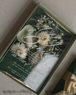 WEDDING INVITATIONS Invitations for VIP/ boxed Invites for Parents Natural Dried Flowers Wedding Invitations in velvet box, Plexi Glamour Boxed Wedding Invitation Suite Luxury, Romantic Velvet Wedding Cards, Bespoke Golden Invites27
