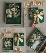 WEDDING INVITATIONS Invitations for VIP/ boxed Invites for Parents Natural Dried Flowers Wedding Invitations in velvet box, Plexi Glamour Boxed Wedding Invitation Suite Luxury, Romantic Velvet Wedding Cards, Bespoke Golden Invites27