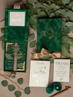 WEDDING INVITATIONS Invitations for VIP/ boxed Invites for Parents Luxury Gold Foil Wedding Invitation Box, Boxed Plexi glass wedding invitations, Elegant green Velvet Wedding Cards, Bespoke Golden Wedding Stationery, Mirror gold Invitations12