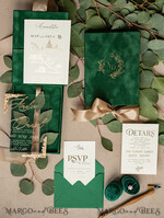 WEDDING INVITATIONS Invitations for VIP/ boxed Invites for Parents Luxury Gold Foil Wedding Invitation Box, Boxed Plexi glass wedding invitations, Elegant green Velvet Wedding Cards, Bespoke Golden Wedding Stationery, Mirror gold Invitations12