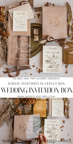 WEDDING INVITATIONS Invitations for VIP/ boxed Invites for Parents Luxury Gold Foil Wedding Invitations in velvet box, Plexi Glamour Wedding Invitation Suite Luxury Box, Romantic Velvet Wedding Cards, Bespoke Golden Invites27
