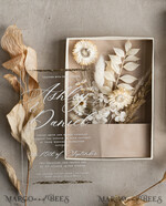 WEDDING INVITATIONS Invitations for VIP/ boxed Invites for Parents Natural Dried Flowers Wedding Invitations in velvet box, Plexi Glamour Boxed Wedding Invitation Suite Luxury, Romantic Velvet Wedding Cards, Bespoke Golden Invites41