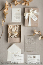 WEDDING INVITATIONS Invitations for VIP/ boxed Invites for Parents Natural Dried Flowers Wedding Invitations in velvet box, Plexi Glamour Boxed Wedding Invitation Suite Luxury, Romantic Velvet Wedding Cards, Bespoke Golden Invites41