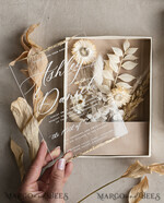 WEDDING INVITATIONS Invitations for VIP/ boxed Invites for Parents Natural Dried Flowers Wedding Invitations in velvet box, Plexi Glamour Boxed Wedding Invitation Suite Luxury, Romantic Velvet Wedding Cards, Bespoke Golden Invites41