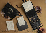 WEDDING INVITATIONS Invitations for VIP/ boxed Invites for Parents Black Boxed Wedding Invitation set 3D Golden Plexi Wedding Invitation Suite Luxury Box, Elegant Boho Velvet Wedding Cards, Bespoke Golden Invites15