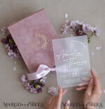 WEDDING INVITATIONS Invitations for VIP/ boxed Invites for Parents Acrylic  Wedding Invitations in velvet box, Frozen Plexi Glamour Wedding Invitation Suite Luxury Box, Elegant Velvet Wedding Cards, Bespoke Golden Invites18