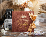 WEDDING GUEST BOOKS Velvet Instax Guestbook Terracotta Boho Instax velvet Wedding GuestBook Gold, Burnt Orange Instant Wedding Guest Book, Polaroid velvet Guestbook Rust Golden wedding8