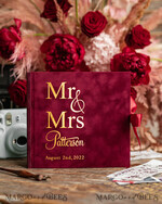 WEDDING GUEST BOOKS Velvet Instax Guestbook Luxury Burgundy Instax velvet Wedding GuestBook Gold, Large Instant Wedding Guest Book, Polaroid velvet Guestbook Maroon wedding9