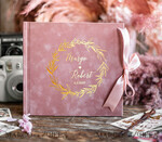 WEDDING GUEST BOOKS Velvet Instax Guestbook Boho Blush Pink Instax velvet Wedding GuestBook Gold, Large Instant Wedding Guest Book, Polaroid velvet Guestbook Pink Golden wedding9