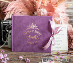 WEDDING GUEST BOOKS Velvet Instax Guestbook Boho Lillac Instax velvet Wedding GuestBook Gold, Large Instant Wedding Guest Book, Polaroid velvet Guestbook Violet Golden wedding7