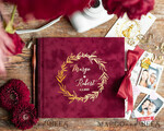 WEDDING GUEST BOOKS Velvet Instax Guestbook Boho Burgundy Instax velvet Wedding GuestBook Gold, Large Instant Wedding Guest Book, Maroon Polaroid velvet Guestbook Marsala Golden wedding8
