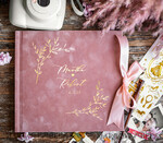 HOCHZEITS-GÄSTEBÜCHER Samtkissen Instax Gästebuch Elegantes Blush Pink Instax Samt Hochzeits-Gästebuch Gold, großes Instant-Hochzeits-Gästebuch, Polaroid Samt-Gästebuch Pink Golden Hochzeit8
