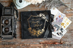 WEDDING GUEST BOOKS Velvet Instax Guestbook Black Boho Instax velvet Wedding GuestBook Gold, Black Instant Wedding Guest Book, Polaroid velvet Guestbook Black Golden wedding8