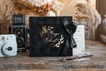 WEDDING GUEST BOOKS Velvet Instax Guestbook Black Boho Instax velvet Wedding GuestBook Gold, Black Instant Wedding Guest Book, Polaroid velvet Guestbook Black Golden wedding8