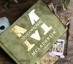 WEDDING GUEST BOOKS Velvet Instax Guestbook Luxury Olive Blue Instax velvet Wedding GuestBook Gold, Large Instant Wedding Guest Book, Tuscany Polaroid velvet Guestbook9