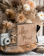 WEDDING GUEST BOOKS Velvet Instax Guestbook beige Gold Presonalised Wedding Guest Book and arch acrylic Instax Sign Black Pages, Velvet Memory Photo Booh Book and Clear Sign Set  Fall Wedding, Polaroid velvet Guest book & Plexi Instax Sign set11