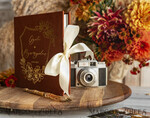WEDDING GUEST BOOKS Velvet Instax Guestbook terracotta Gold Presonalised Wedding Guest Book, Velvet Memory Photo Booh Book, Fall Wedding, Polaroid velvet Guest book 17