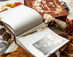 WEDDING GUEST BOOKS Velvet Instax Guestbook terracotta Gold Presonalised Wedding Guest Book, Velvet Memory Photo Booh Book, Fall Wedding, Polaroid velvet Guest book 17