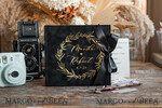 WEDDING GUEST BOOKS Velvet Instax Guestbook Black Boho Instax velvet Wedding GuestBook Gold, Black Instant Wedding Guest Book, Polaroid velvet Guestbook Black Golden wedding8