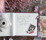 WEDDING GUEST BOOKS Velvet Instax Guestbook Golden Blush Pink Instax velvet Wedding GuestBook Gold, Large Instant Wedding Guest Book, Polaroid velvet Guestbook Pink Golden wedding9