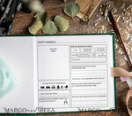 WEDDING GUEST BOOKS Velvet Instax Guestbook Luxury Green Instax velvet Wedding GuestBook Gold, Large Instant Wedding Guest Book, Greenery Polaroid velvet Guestbook7